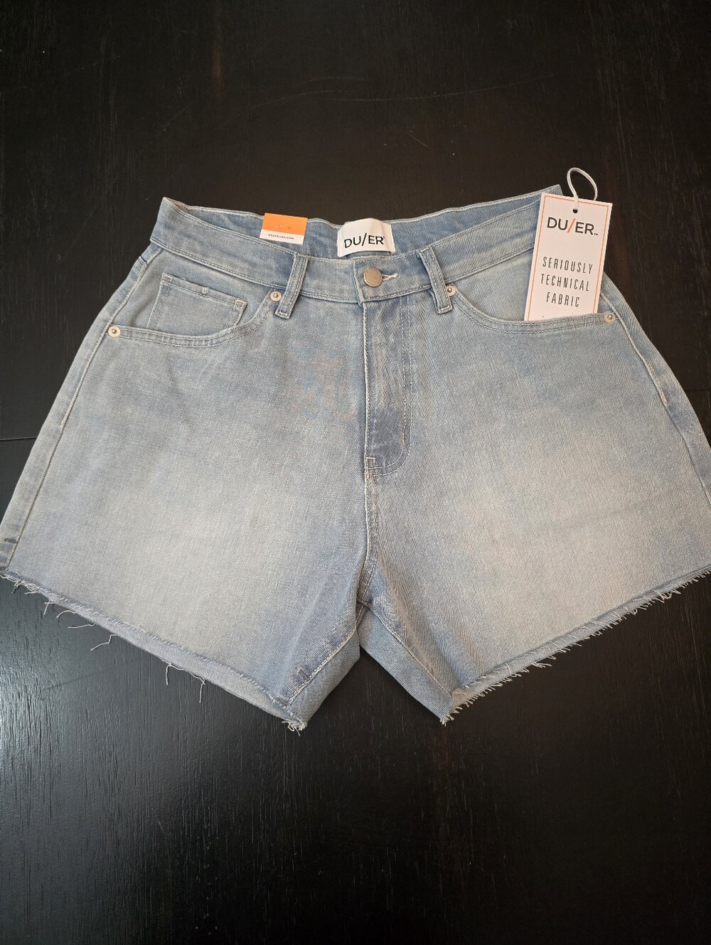 DU/ER High Rise Denim Shorts. Size 27. New.